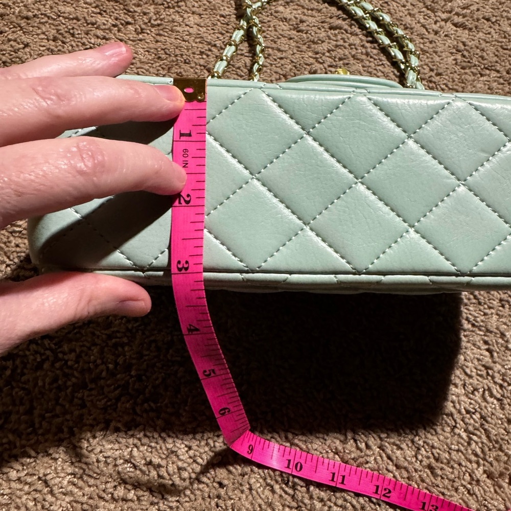 Mint Quilted Shoulder Bag - Picture 12 of 12